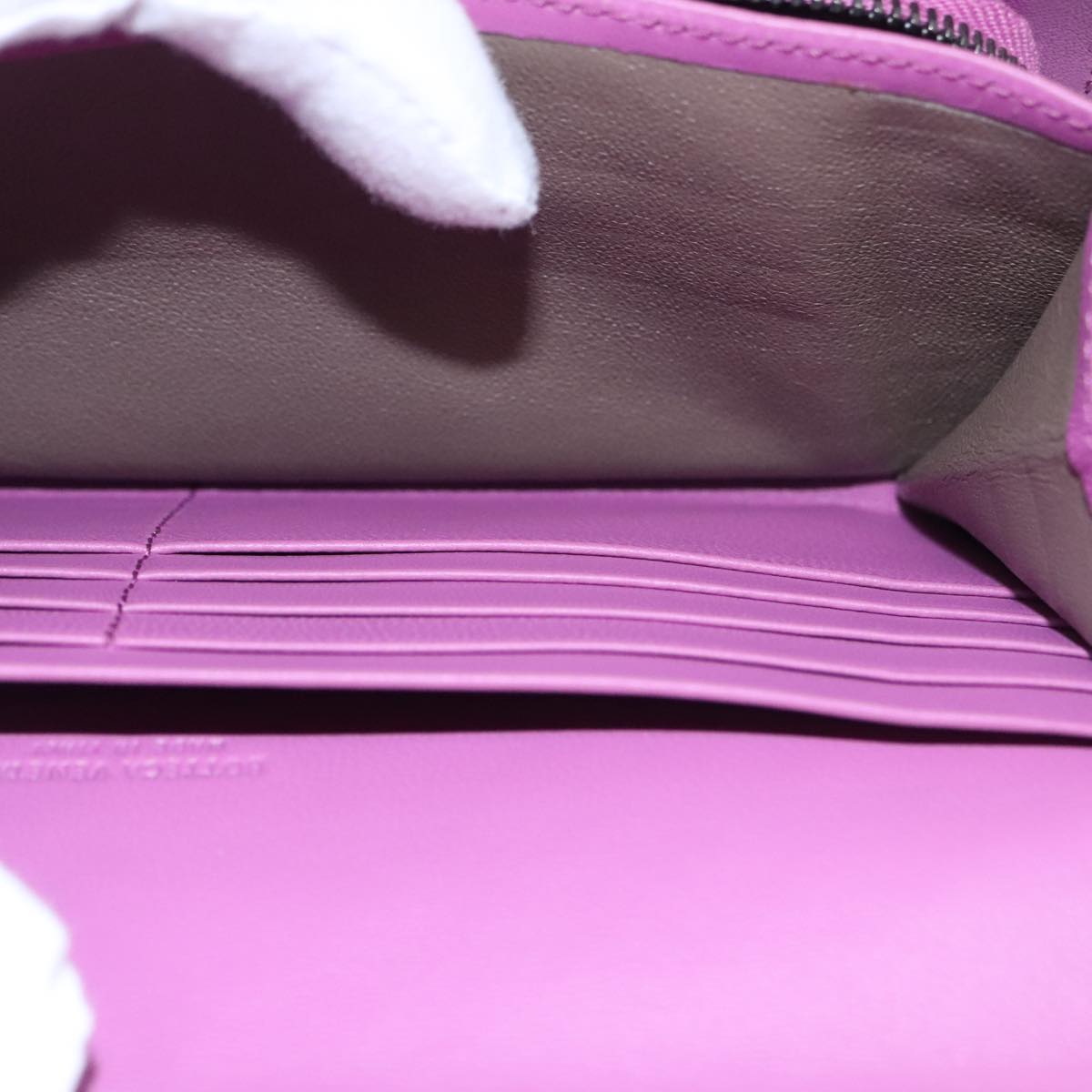 BOTTEGA VENETA Intecciato Long Wallet Leather Purple