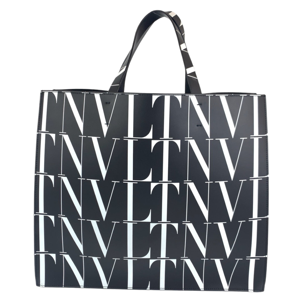 VALENTINO Tote Bag WY2B0963 Calfskin black black white VLTN