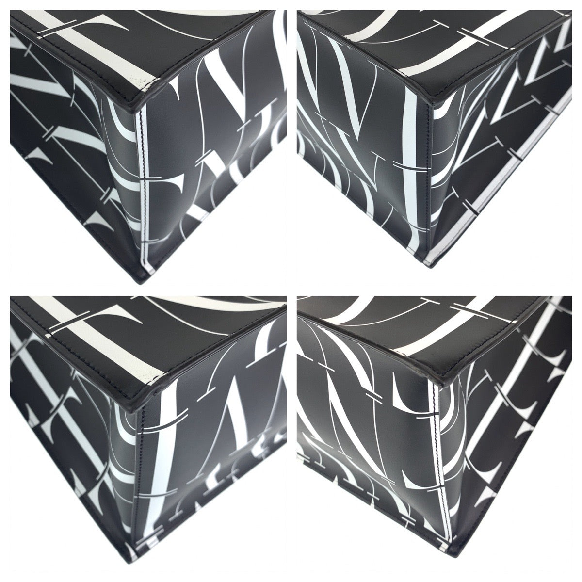VALENTINO Tote Bag WY2B0963 Calfskin black black white VLTN
