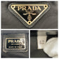 PRADA Shoulder Bag Nylon Black SilverMetal Crossbody Shoulder Bag Sacoche Test Triangle With logo mens Used Authentic