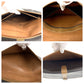 Dior Shoulder Bag leather Brown Gold Metal Crossbody Shoulder Bag Pochette Honeycomb Pattern Women Used Authentic