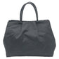 PRADA Tote Bag Nylon Black GoldMetal Tote Bag handbag Test Triangle Logo Ribbon Women Used Authentic