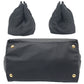 PRADA Tote Bag Nylon Black GoldMetal Tote Bag handbag Test Triangle Logo Ribbon Women Used Authentic