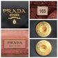 PRADA Tote Bag Nylon Black GoldMetal Tote Bag handbag Test Triangle Logo Ribbon Women Used Authentic
