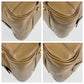 BURBERRY Handbag leather Khaki Brown Gold Metal Handbag Shoulder Bag Medium Check Pattern Women Used Authentic