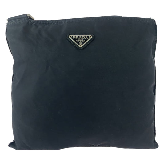 PRADA Shoulder Bag Nylon black Crossbody Shoulder Bag Messenger Bag Test Triangle With logo mens Used Authentic