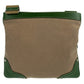 PRADA Shoulder Bag Canvas, Leather Beige Green SilverMetal Crossbody Shoulder Bag Messenger Bag Logo jacquard mens Used Authentic