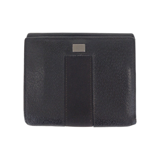 GUCCI Bifold Wallet 035 1408 2090 leather Black SilverMetal Folding wallet Compact wallet mens Used Authentic