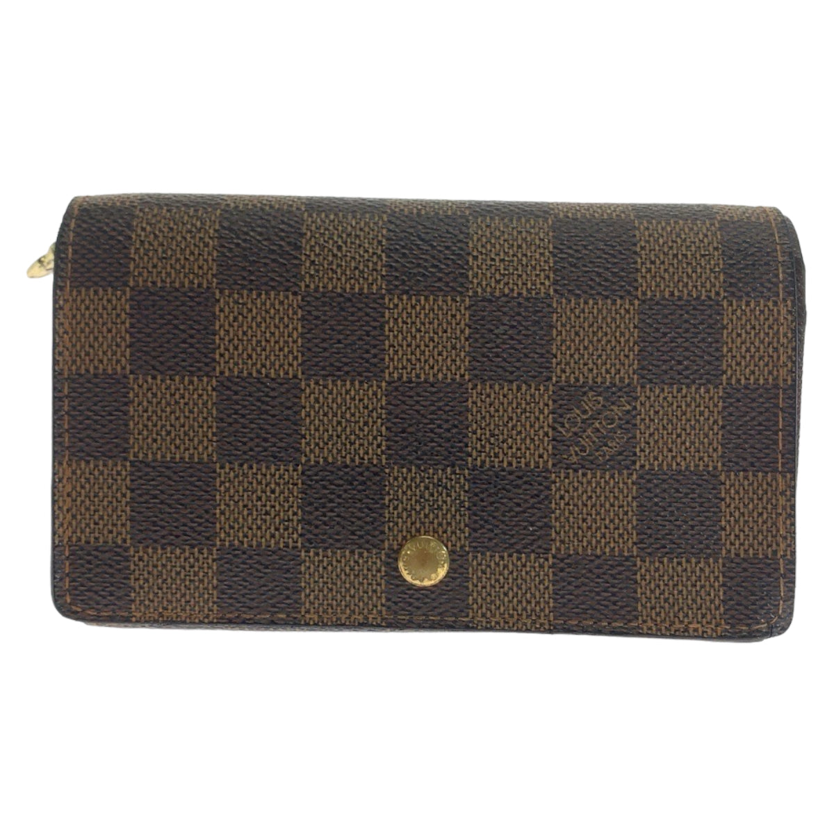 LOUIS VUITTON Bifold Wallet N61730 PVC Brown Gold Metal Folding wallet Compact wallet Damier L-Zip Portonet Bie Tresol Women Used Authentic