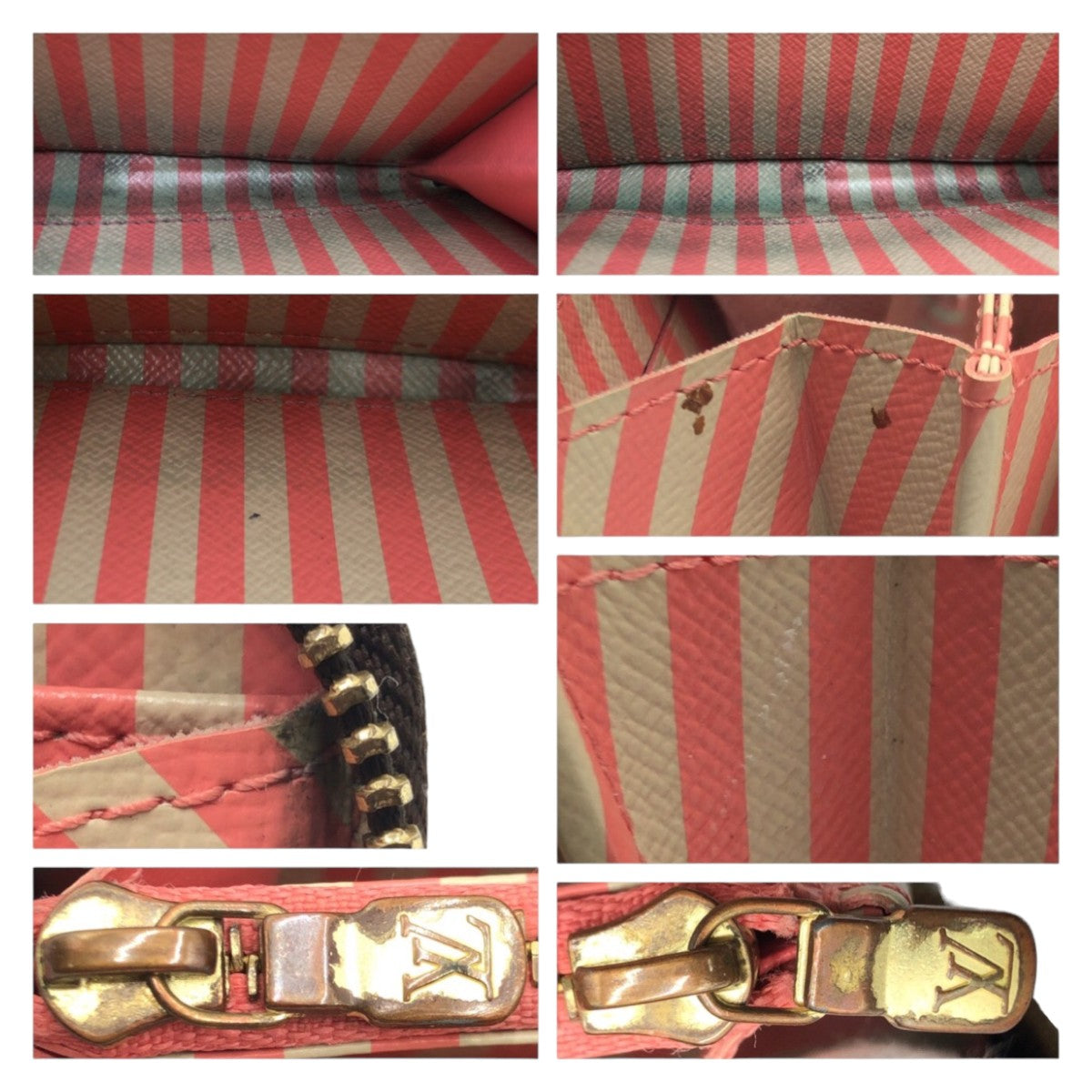 LOUIS VUITTON Long Wallet Purse N63026 leather Brown Gold Metal Long Wallet Purse Long Wallet Zip Around Damier Trunk Zippy wallet Women Used Authentic