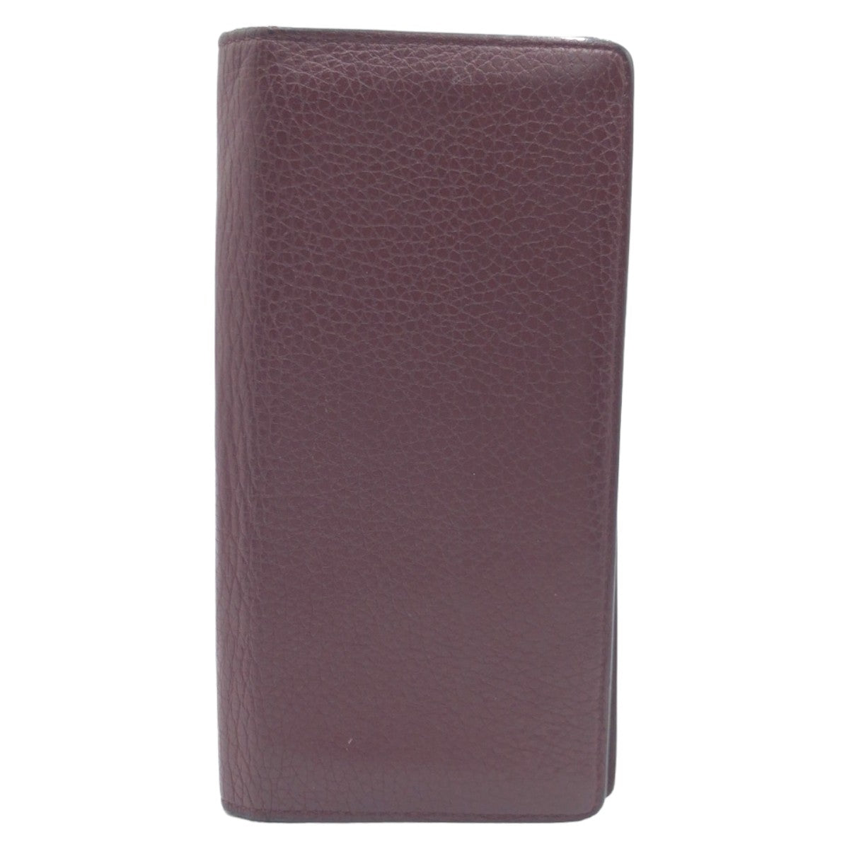 LOUIS VUITTON Long Wallet Purse M58202 leather Brown Silver Metal Long Wallet Purse Taurillon Clemence Portefeuille Braza mens Used Authentic