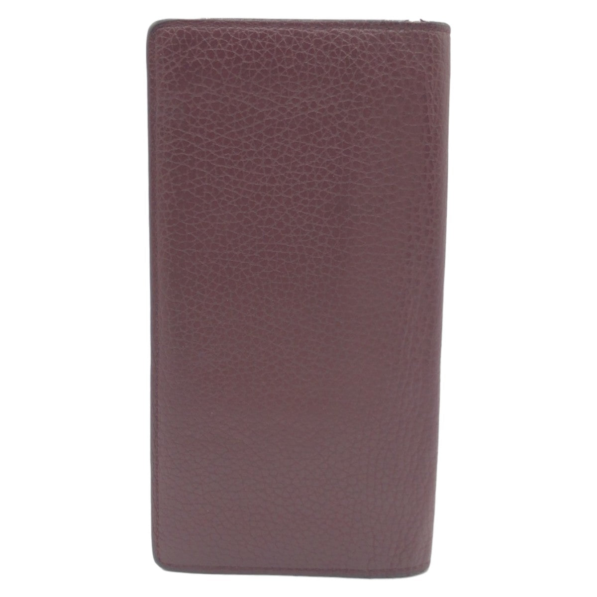 LOUIS VUITTON Long Wallet Purse M58202 leather Brown Silver Metal Long Wallet Purse Taurillon Clemence Portefeuille Braza mens Used Authentic