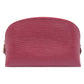 LOUIS VUITTON Pouch M40641 Epi Leather Fuchsia Pink SilverMetal Makeup pouch Cosmetics Pouch Epi Pochette Cosmetic Women Used Authentic