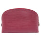 LOUIS VUITTON Pouch M40641 Epi Leather Fuchsia Pink SilverMetal Makeup pouch Cosmetics Pouch Epi Pochette Cosmetic Women Used Authentic