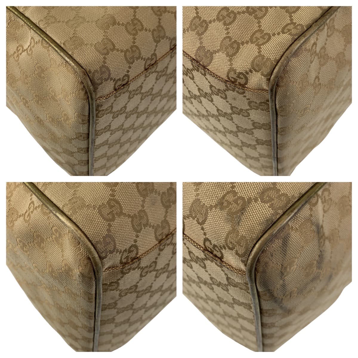 GUCCI Boston Duffel bag 153240 GG canvas Beige Gold Metal Boston Duffel bag Handbag Unisex GG pattern Women Used Authentic