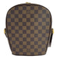 LOUIS VUITTON Shoulder Bag N51294 PVC Brown Gold Metal Crossbody Shoulder Bag Pochette Damier Ipanema PM Women Used Authentic