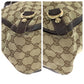 GUCCI Tote Bag 170004 GG canvas, leather Beige Brown Gold Metal Tote Bag Shoulder Bag Abbey Women Used Authentic