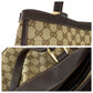 GUCCI Tote Bag 170004 GG canvas, leather Beige Brown Gold Metal Tote Bag Shoulder Bag Abbey Women Used Authentic