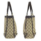 GUCCI Tote Bag 170004 GG canvas, leather Beige Brown Gold Metal Tote Bag Shoulder Bag Abbey Women Used Authentic