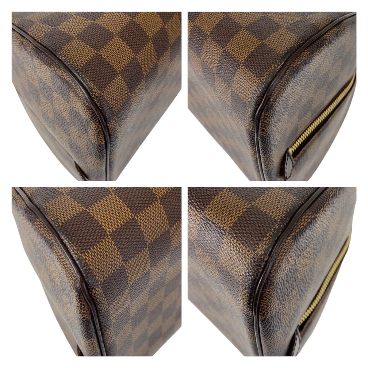LOUIS VUITTON Handbag N41434 PVC Ebene Gold Metal Handbag Tote Bag Damier Rivera MM Women Used Authentic