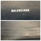 BALENCIAGA Clutch bag leather Black Green SilverMetal Clutch bag business bag Magazine Print mens Used Authentic