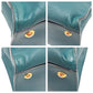 PRADA Tote Bag BN2606 leather Green GoldMetal Tote Bag Shoulder Bag Handbag Safiano Women Used Authentic