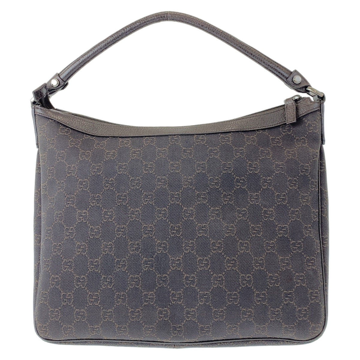 GUCCI Shoulder Bag 293581 GG canvas, leather Brown Silver Metal Hobo Shoulder Bag Handbag Abbey GG pattern Women Used Authentic