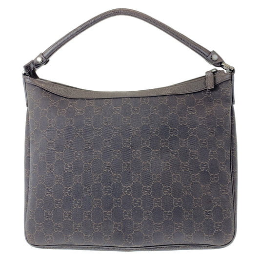 GUCCI Shoulder Bag 293581 GG canvas, leather Brown Silver Metal Hobo Shoulder Bag Handbag Abbey GG pattern Women Used Authentic