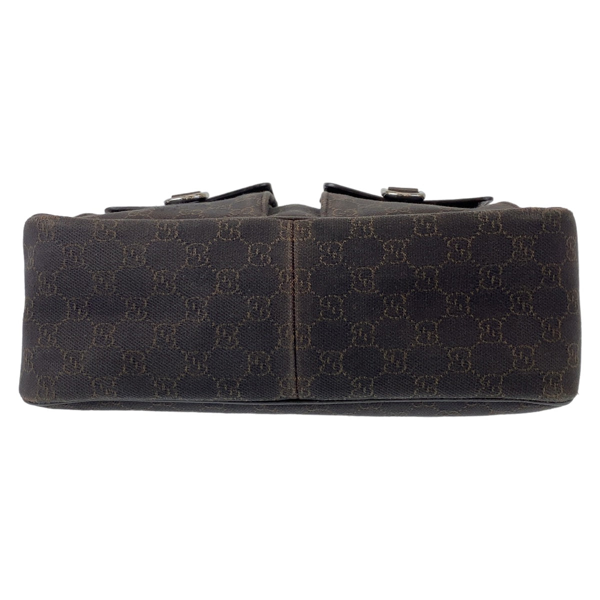 GUCCI Shoulder Bag 293581 GG canvas, leather Brown Silver Metal Hobo Shoulder Bag Handbag Abbey GG pattern Women Used Authentic