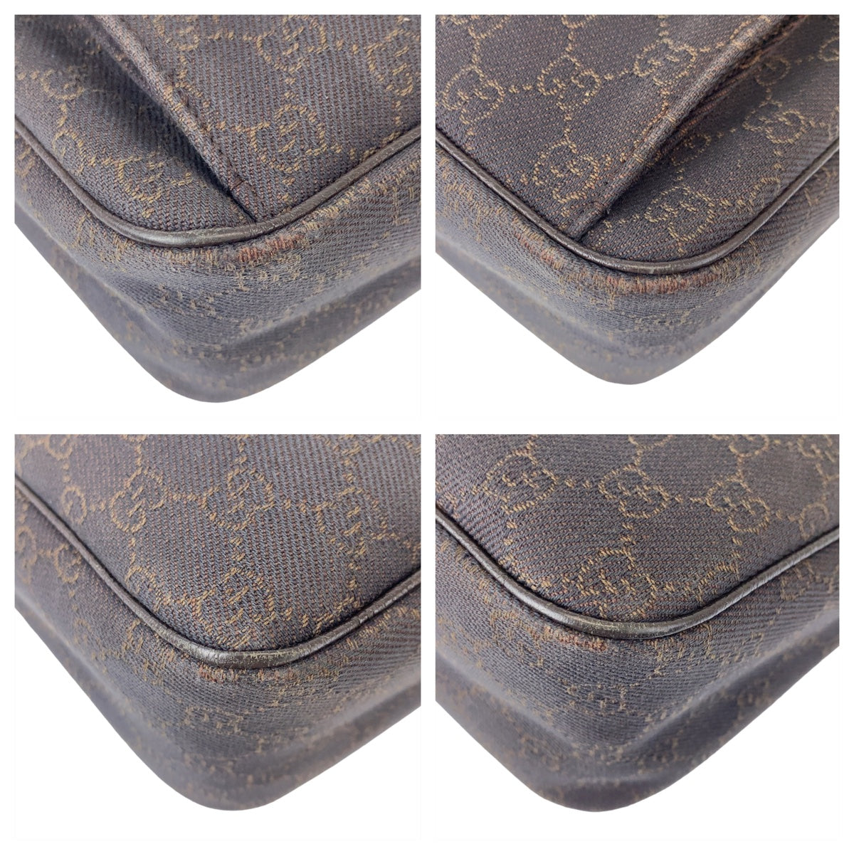 GUCCI Shoulder Bag 293581 GG canvas, leather Brown Silver Metal Hobo Shoulder Bag Handbag Abbey GG pattern Women Used Authentic