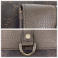 GUCCI Shoulder Bag 293581 GG canvas, leather Brown Silver Metal Hobo Shoulder Bag Handbag Abbey GG pattern Women Used Authentic