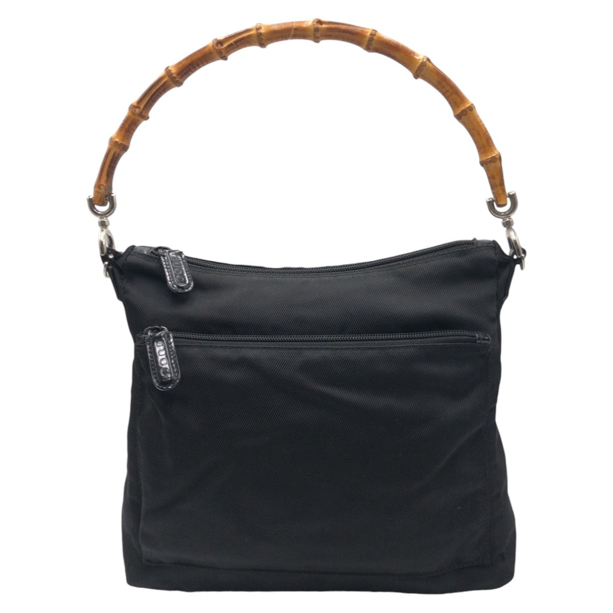 GUCCI Handbag Nylon Black black Handbag Shoulder Bag 2way Bamboo Women Used Authentic