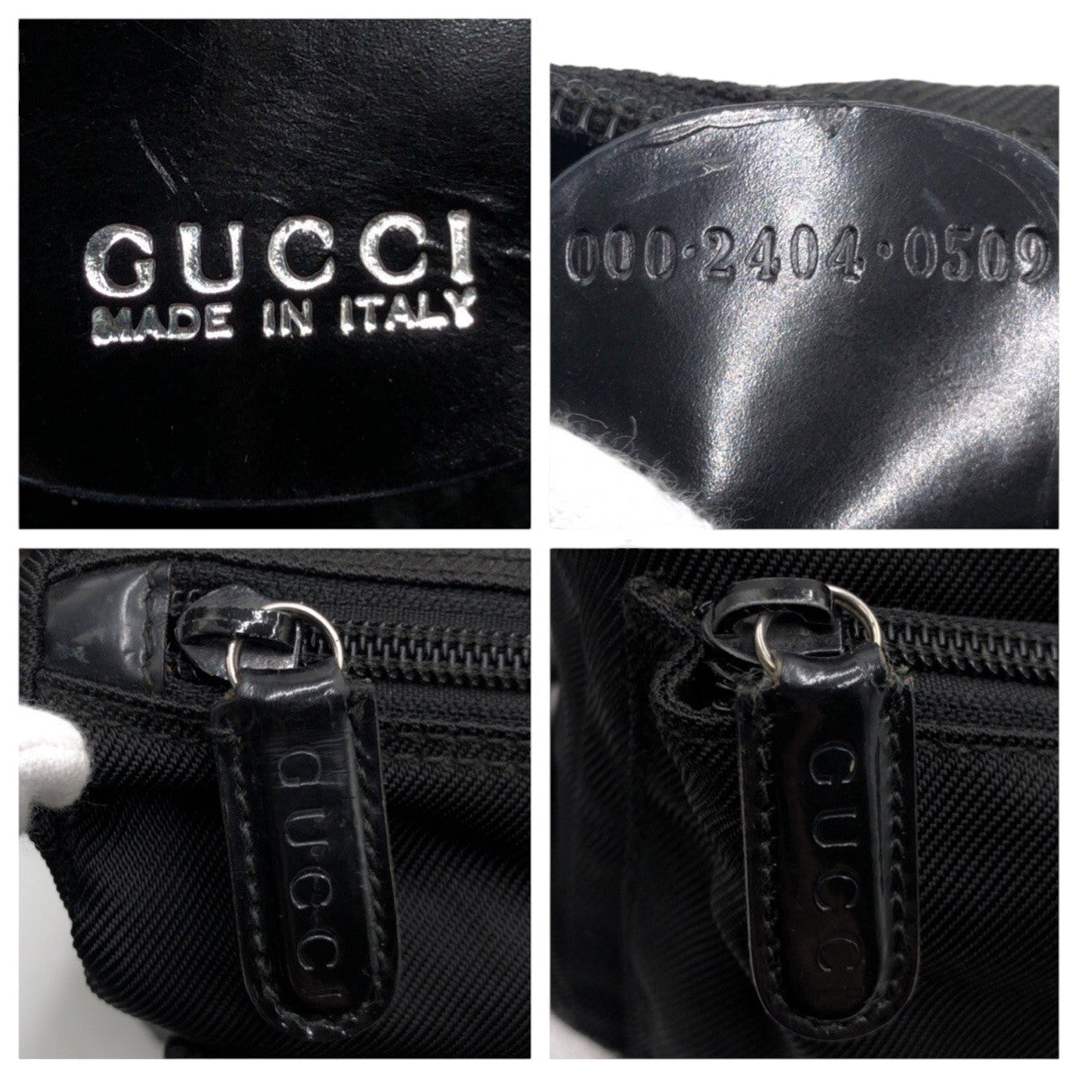 GUCCI Handbag Nylon Black black Handbag Shoulder Bag 2way Bamboo Women Used Authentic