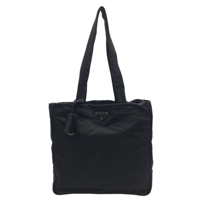 PRADA Tote Bag Nylon Black black Tote Bag Shoulder Bag Handbag Test Triangular logo Women Used Authentic