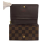 LOUIS VUITTON Bifold Wallet N61730 PVC Brown Gold Metal Folding wallet Compact wallet Damier Portefeuille Tresol Women Used Authentic