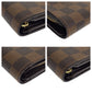 LOUIS VUITTON Bifold Wallet N61730 PVC Brown Gold Metal Folding wallet Compact wallet Damier Portefeuille Tresol Women Used Authentic