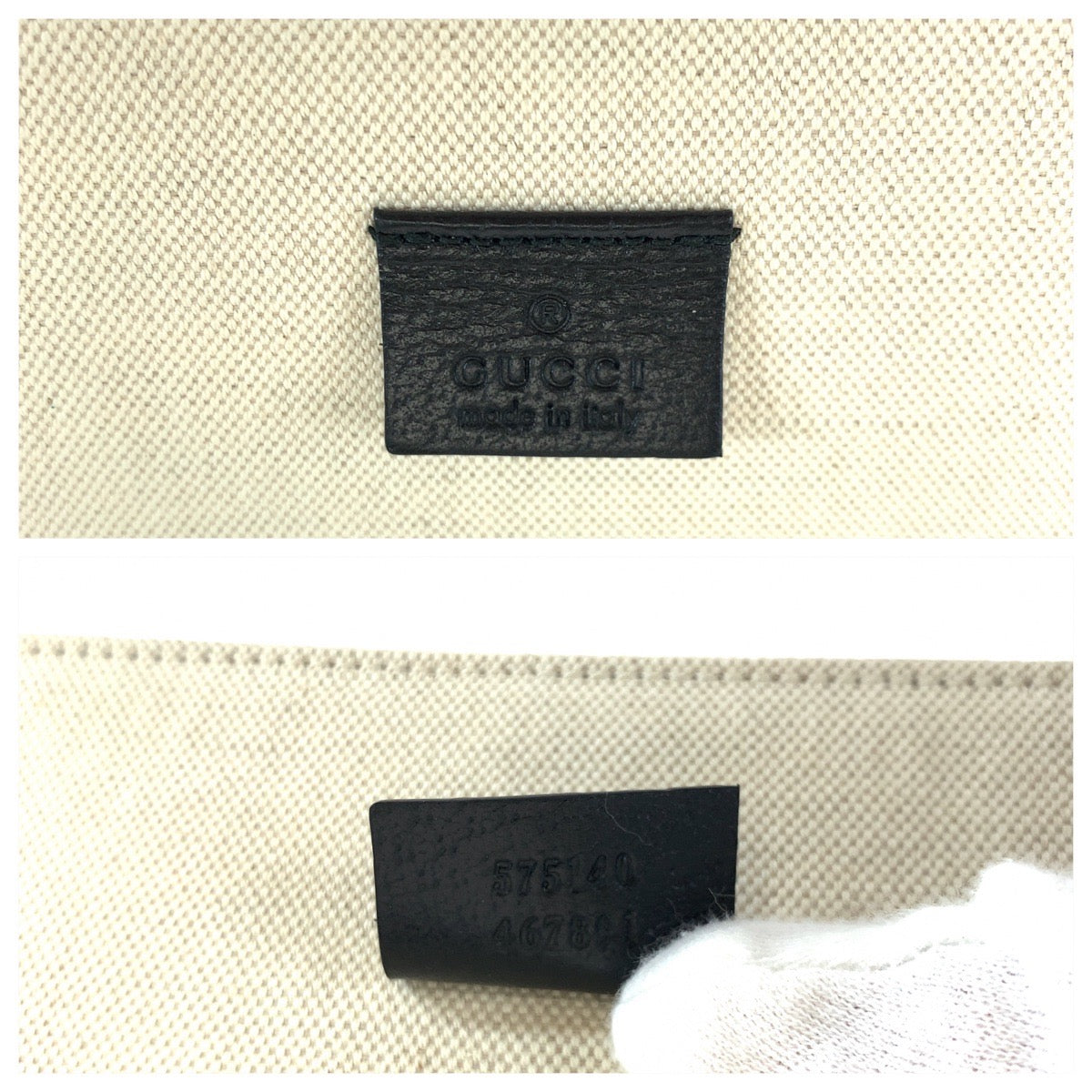 GUCCI Tote Bag 575140 Coated canvas Black yellow