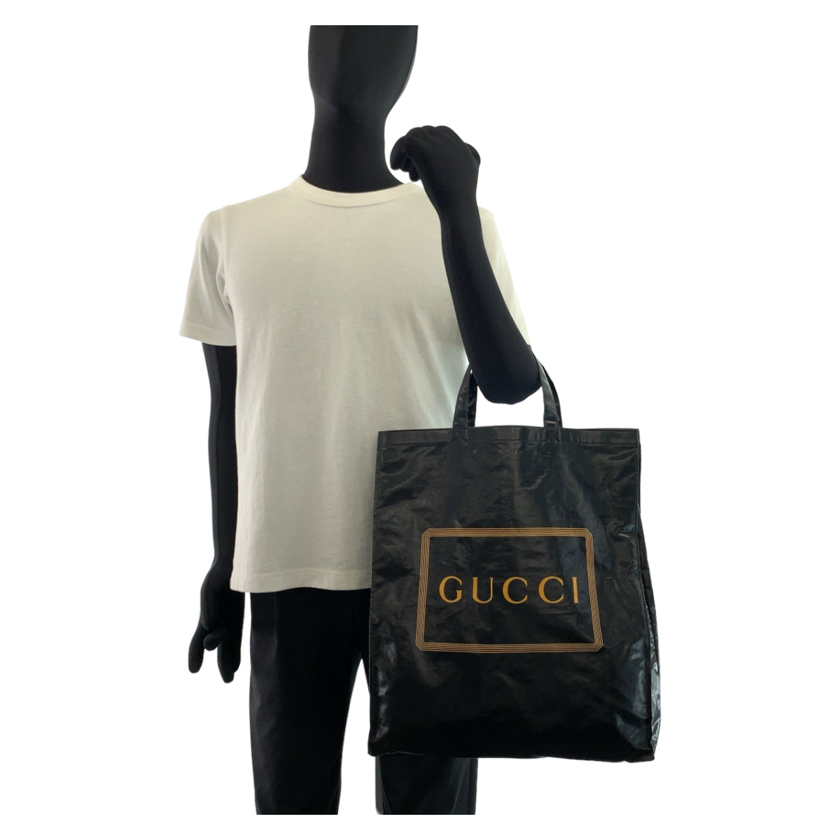GUCCI Tote Bag 575140 Coated canvas Black yellow