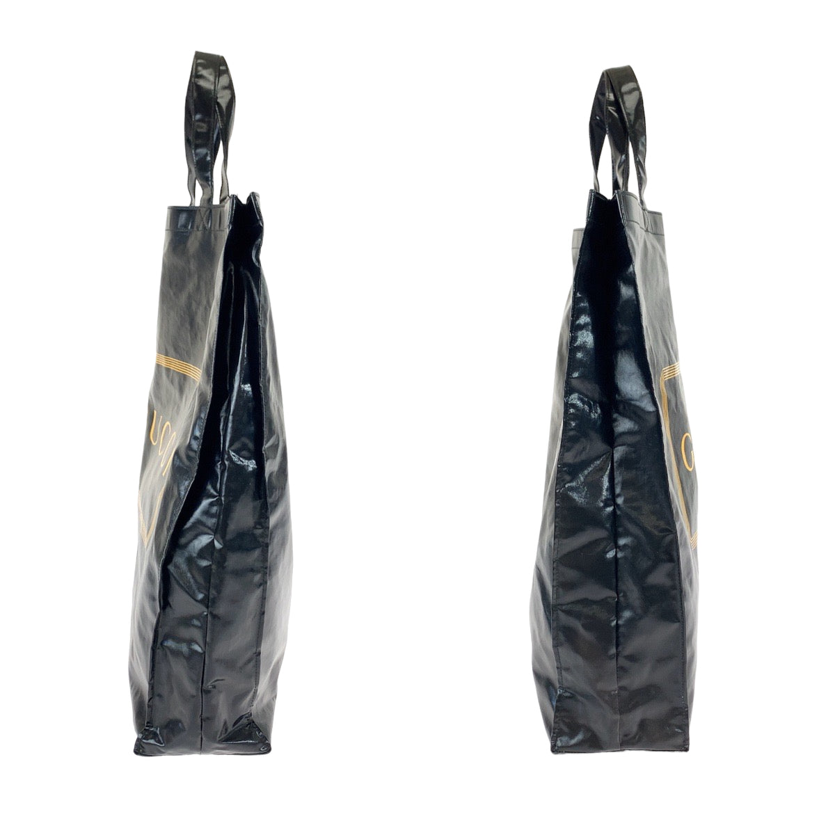 GUCCI Tote Bag 575140 Coated canvas Black yellow