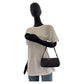 GUCCI Handbag 92320 Canvas, Leather Black Silver Metal Handbag accessory pouch Sherry line Women Used Authentic