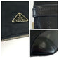 PRADA Shoulder Bag Nylon Black SilverMetal Shoulder Bag Crossbody Messenger Bag Test Triangle With logo mens Used Authentic