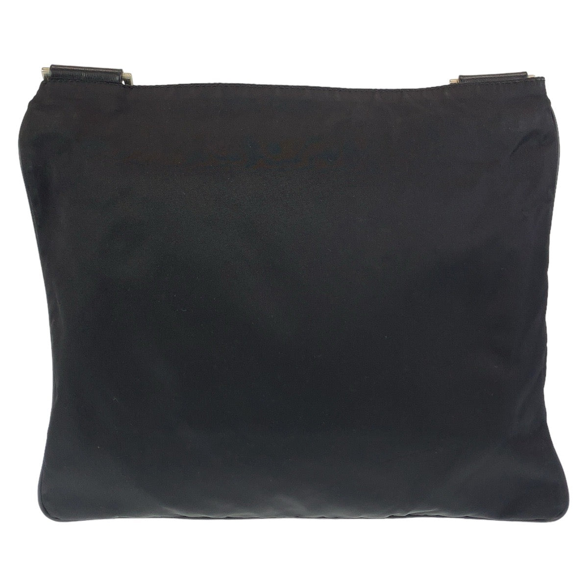 PRADA Shoulder Bag Nylon Black SilverMetal Crossbody Shoulder Bag Messenger Bag Test Triangle With logo Women Used Authentic