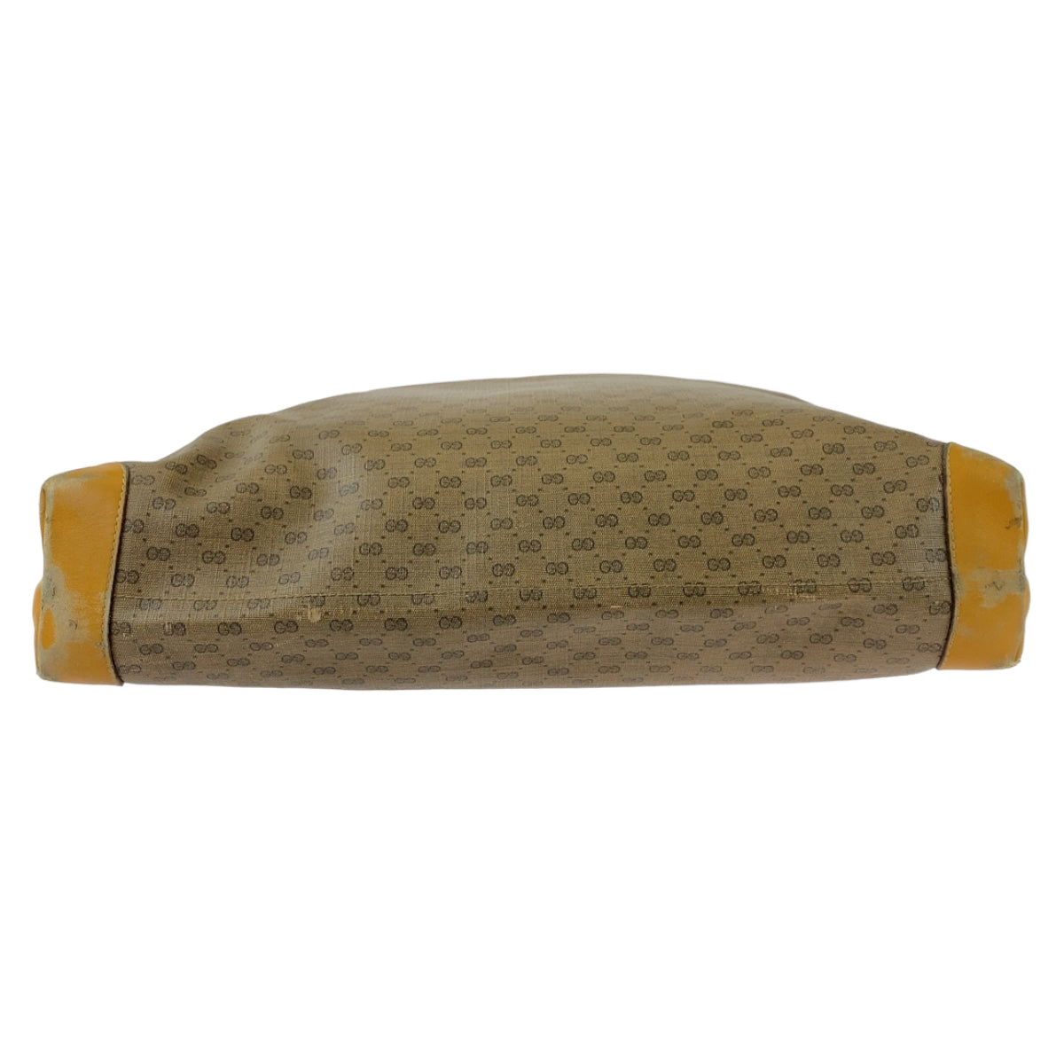 GUCCI Tote Bag 002 983 0163 GG Supreme canvas, leather Brown Beige Gold Metal Tote Bag Shoulder Bag Unisex Old Gucci Shelly Line Micro GG mens Used Authentic