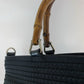 GUCCI Tote Bag 000 1998 0540 Canvas, Leather Black Silver Metal Tote Bag handbag Bamboo Women Used Authentic