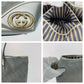 GUCCI Tote Bag 169945 GG canvas, leather Silver Metal Tote Bag Shoulder Bag Interlocking Newbrit Women Used Authentic