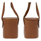 FENDI Handbag Patent leather Camel brown Handbag bucket bag Carving Women Used Authentic