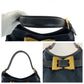 GUCCI Shoulder Bag 189885 GG canvas, leather Black GoldMetal Shoulder Bag handbag Queen Hobo Women Used Authentic