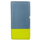 LOUIS VUITTON Long Wallet Purse M81440 leather Blue Yellow SilverMetal Long Wallet Purse Taurillon Clemence Portefeuille Braza mens Used Authentic