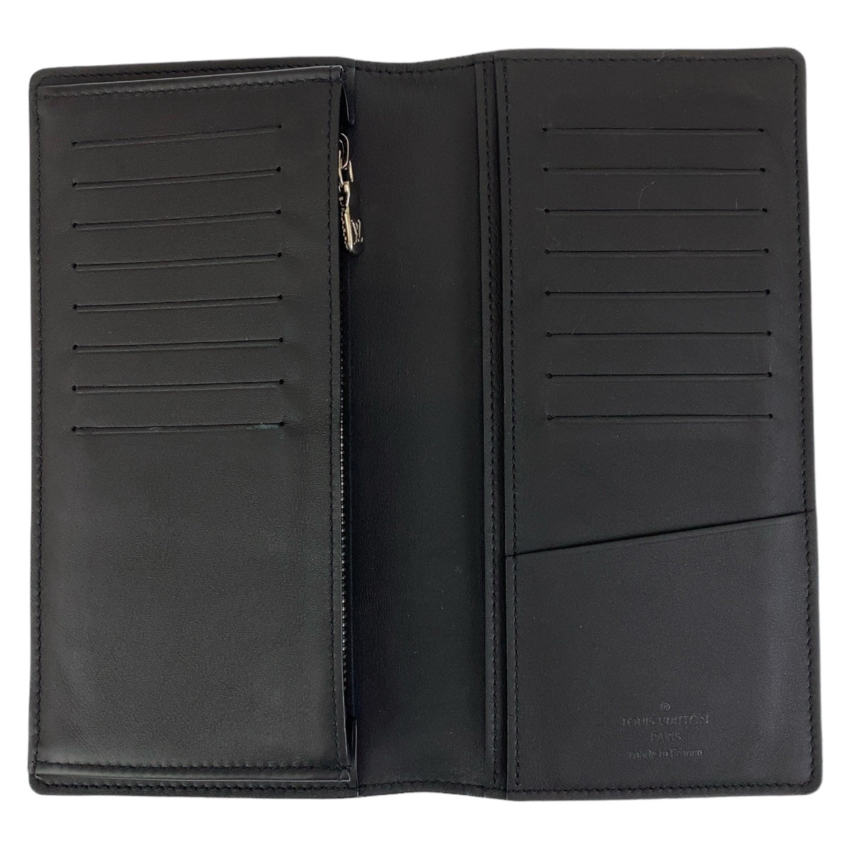 LOUIS VUITTON Long Wallet Purse M81440 leather Blue Yellow SilverMetal Long Wallet Purse Taurillon Clemence Portefeuille Braza mens Used Authentic