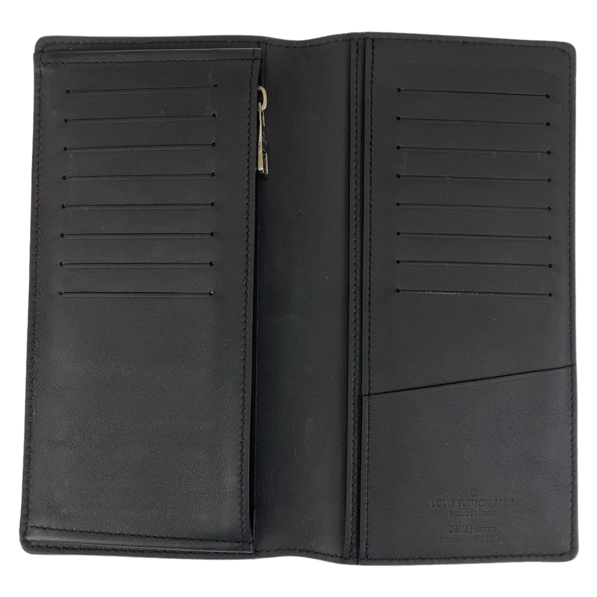 LOUIS VUITTON Long Wallet Purse M83190 leather Black SilverMetal Long Wallet Purse Brazon Portefeuille Braza mens Used Authentic